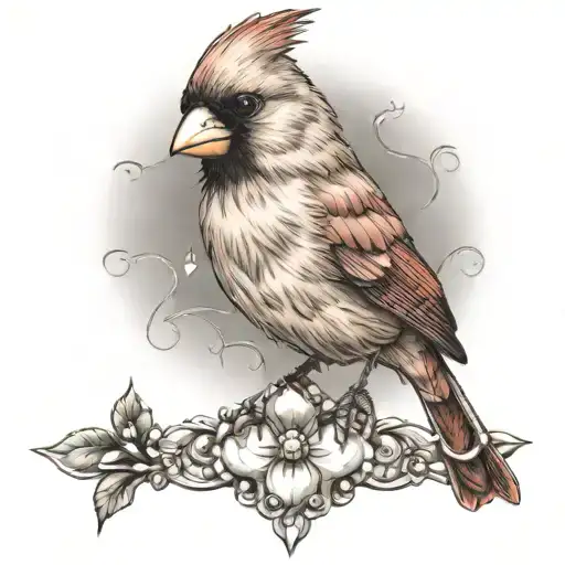 Cardinal With Necklace