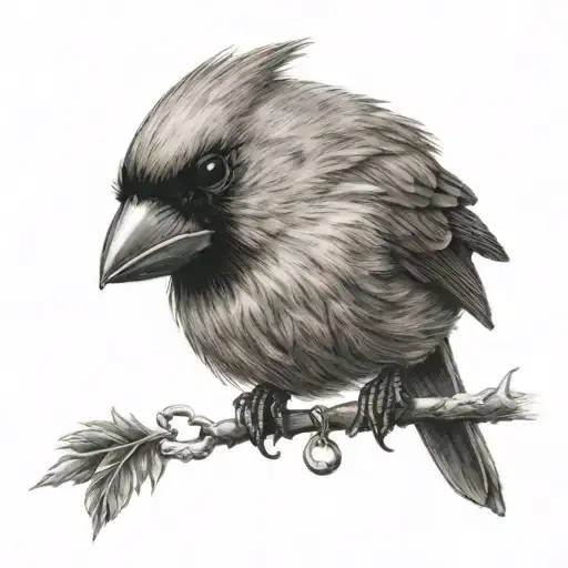 Cardinal With Necklace