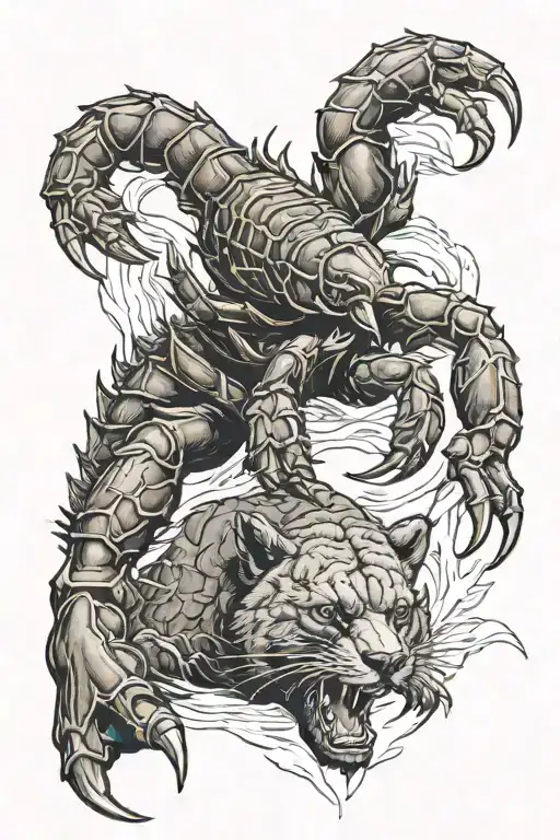 Scorpion On Grizzly Bear