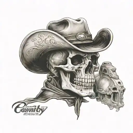 County Cowboy Skull