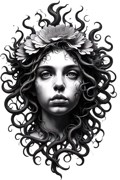 Flower Fire Medusa Head