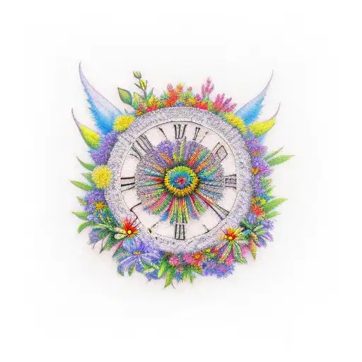 Indiana Native Wildflowers In Rainbow Colors