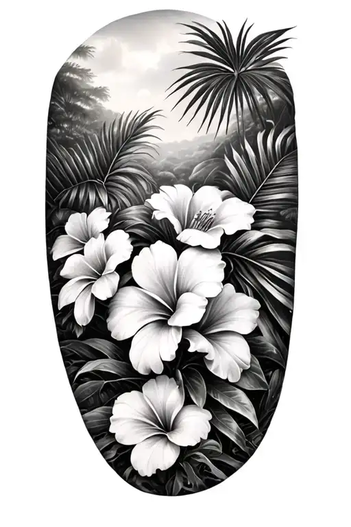 Jungle Flowers Scene