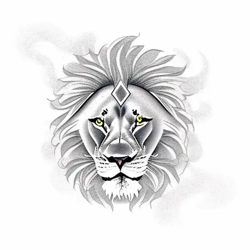 Lion Stepping On Snake