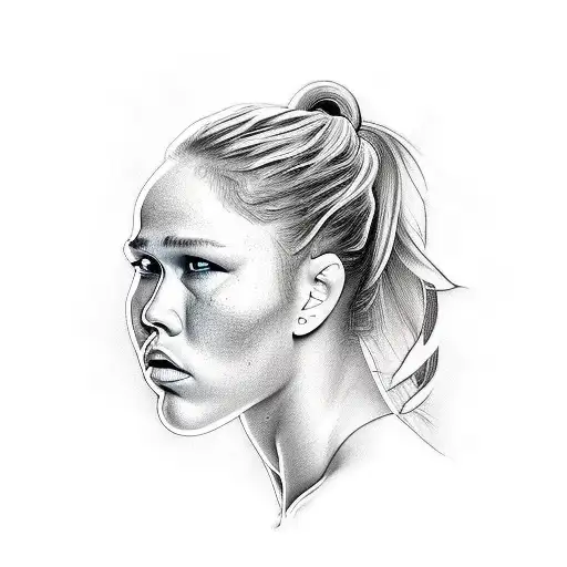 Ronda Rousey And Chinese Background In Color