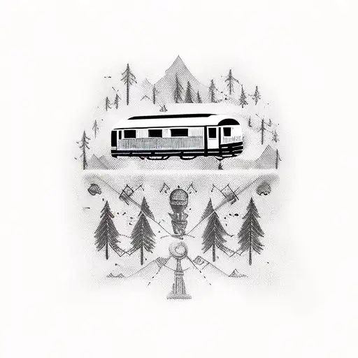 Travel Vintage Train Car Boat Airplane