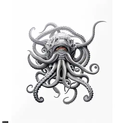 Kraken Cazando Un Platillo Volador