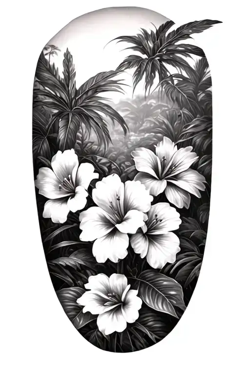 Jungle Flowers Scene