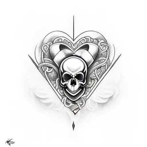Kross With Heart And Skull