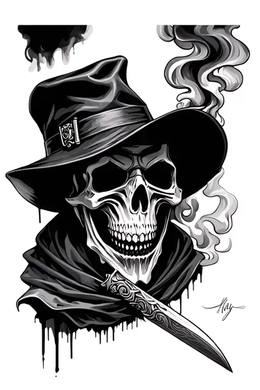 Reaper With Hat & Smoking