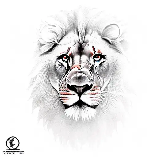 Fierce Lion With Family Values