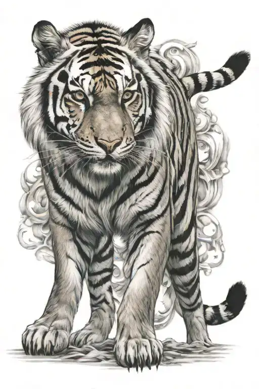 Tiger Taurus Wolf Standing