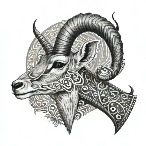 Gazelle Horns With Arabic Writing Inside Saying My Love