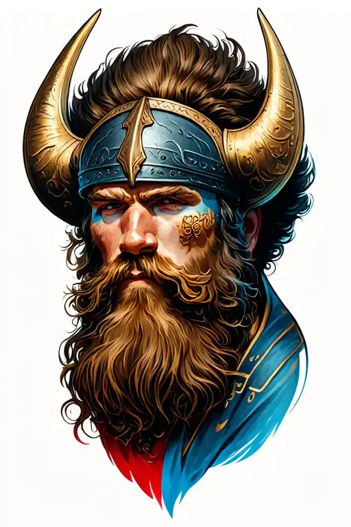 Strongman And Viking Tattoo