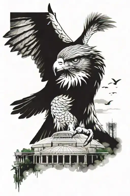 Hawk Overlooking The Mcg