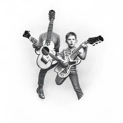 Classic Guitar Father And Son