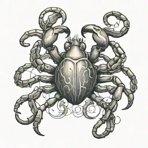 Cancer Zodiac Sign Tattoo Design Inspired