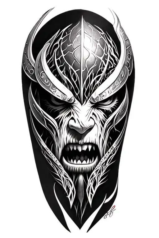 Wrapping Viking Warrior Tribal Symbiote