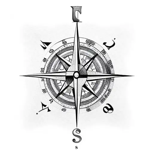 Compass With Latin Numerals