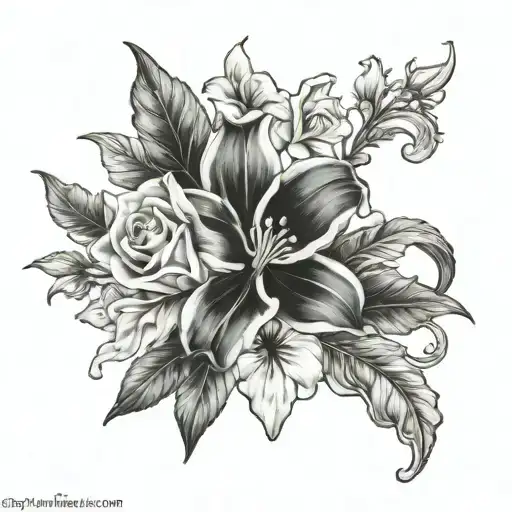 Fleur De Lily And Nautical Rose