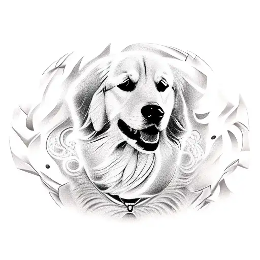 Golden Retriever Playing Football