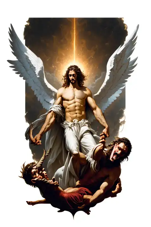 Archangels Defeating Satan