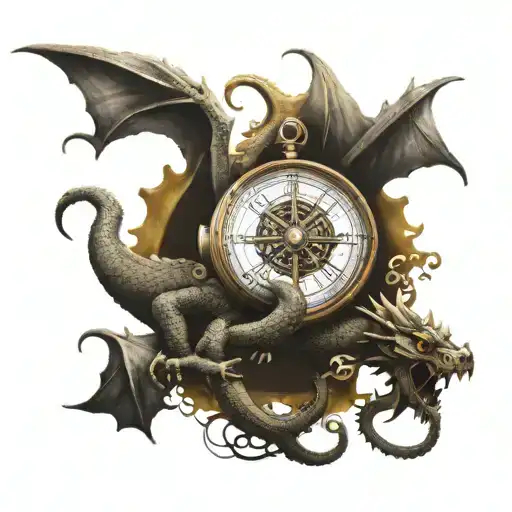 Dragon With Compass Surrounded My Music