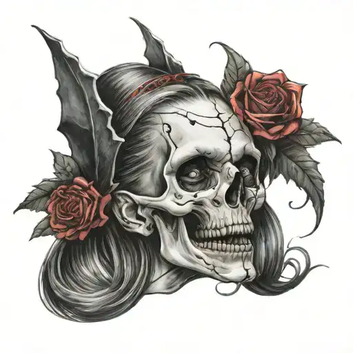 Skull Vampire Mina Frau