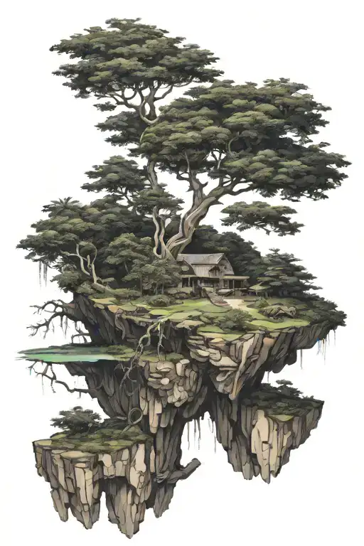 A Tree On A Floating Island