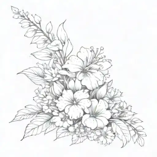 February May July November Birth Flower Bouquet