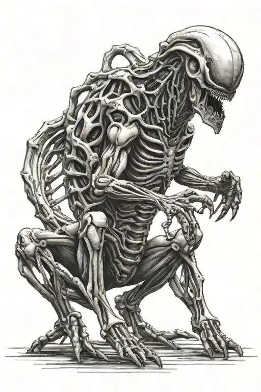 Xenomorph Alien Ful Body Shaped Like