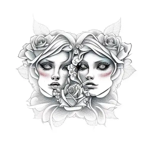 Gemini With Roses