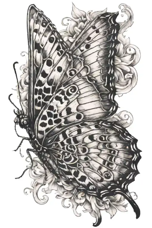 Butterfly With Damaged Wing