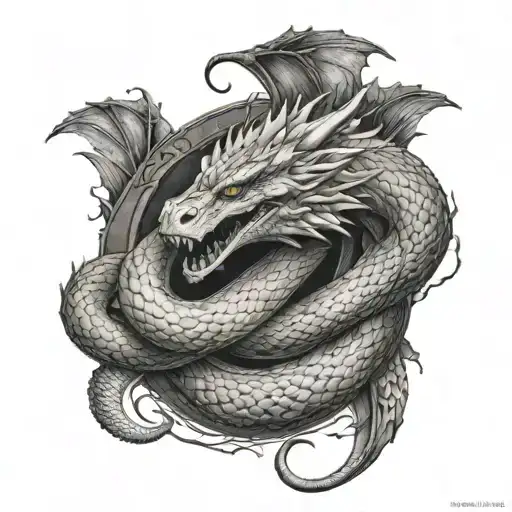 A Game Of Thrones Dragon And Snake