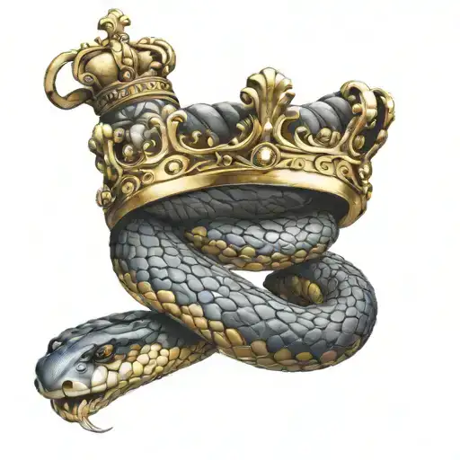 Snake With Melting Golden Crown