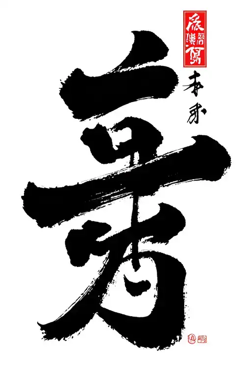 Shogun Word Written In Kanji Paintbrush
