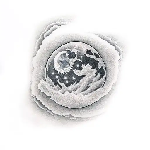 Single Realistic Full Moon