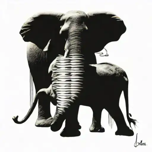 5 Elephant Each Slightly Bigger Than The Other