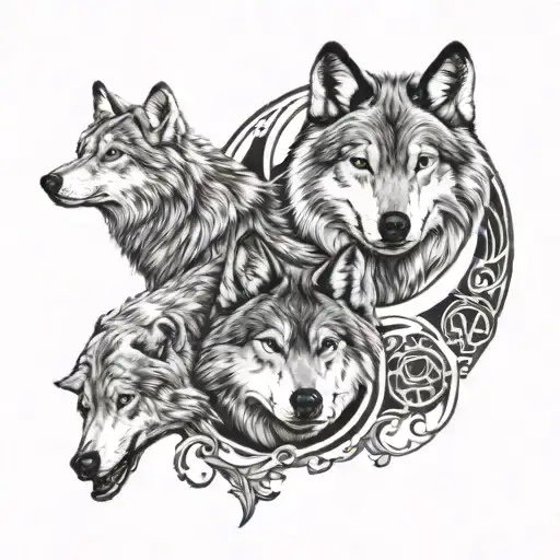 Wolf And Yin And Yang