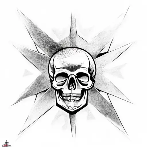 American Flag And Skull