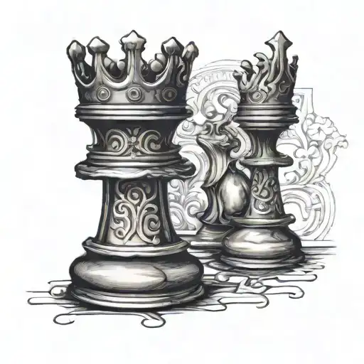 A Pawn Chess Piece Morphing Into A King