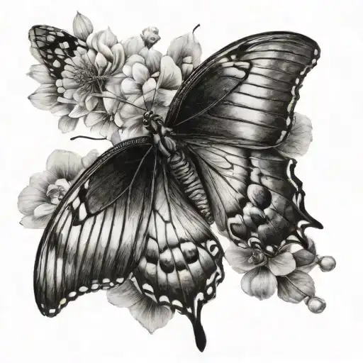 Butterfly Black And White