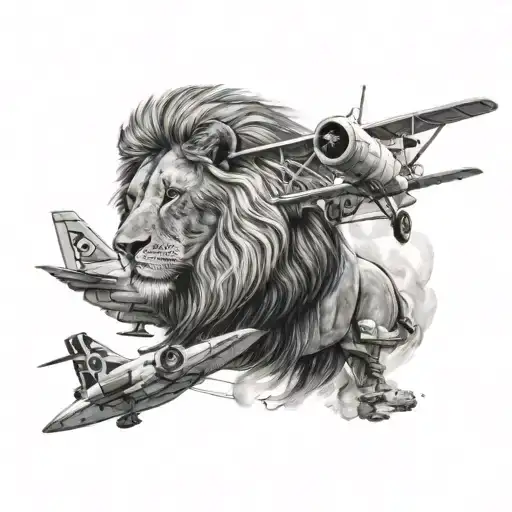 Lion And Aircraft