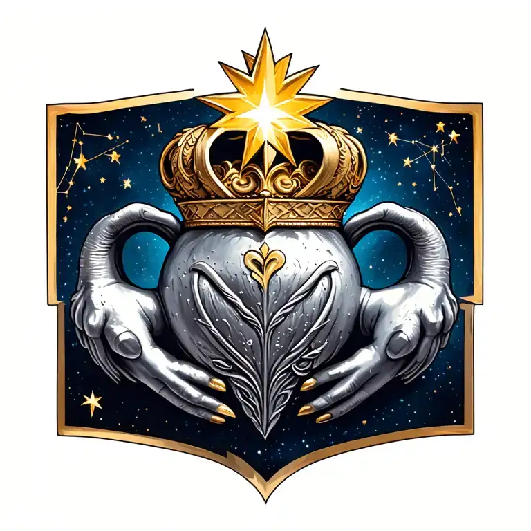 Claddagh With Star Constellation