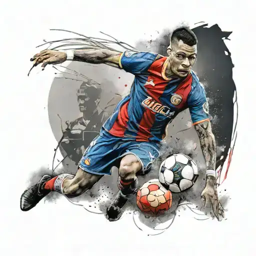Create A Realistic Portrait Of A Famous Fcsb Player In Action On The Field