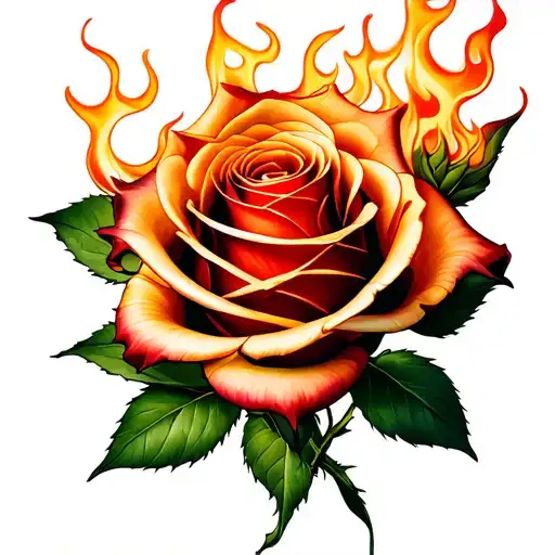 Burning Rose Intertwined