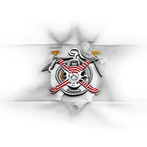 Pirate Ship With A Usmc Flag