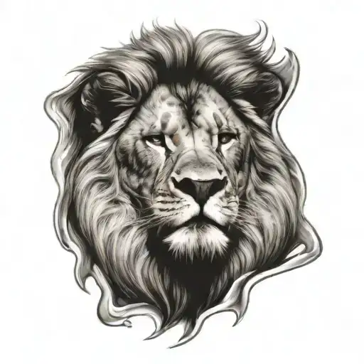 Lion With A Lot Of Scars On His Face