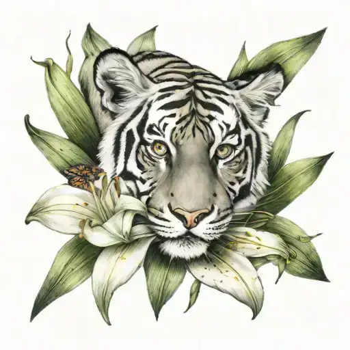 Tiger Lily With Moss