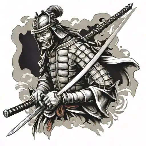 Samurai Warrior With Sword Foreamr